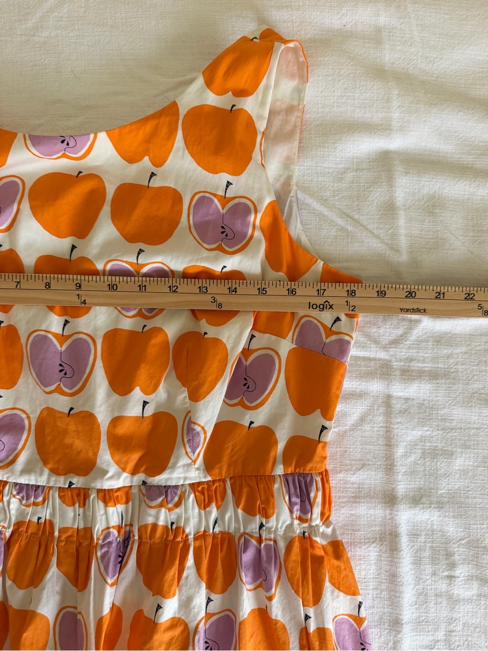 Boden Beatrice  Apple Print Cotton Dress - Picture 9 of 10